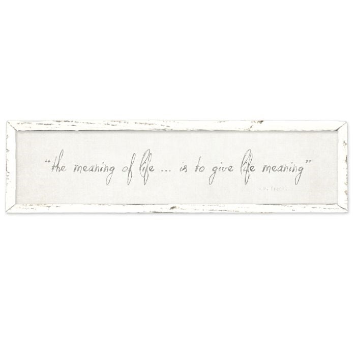 wood framed wall art print gallery wrap decor the meaning of life