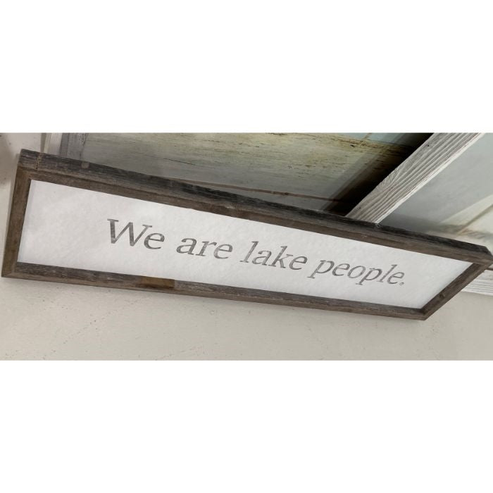 lakehouse framed wall art wood