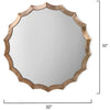 Antique Silver Round Scalloped Mirror