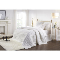 pearl white quilt king queen shams Euro standard cotton silk