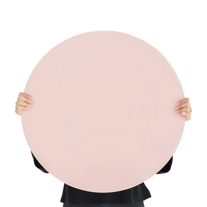 light pink round tempered glass dry erase board magnetic