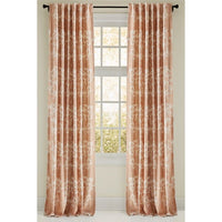 curtain panel luxury cotton metallic rose gold print drapes