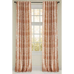 curtain panel luxury cotton metallic rose gold print drapes