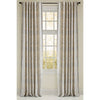 curtain panel luxury cotton metallic silver print
