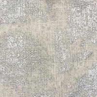 curtain panel luxury cotton metallic silver print