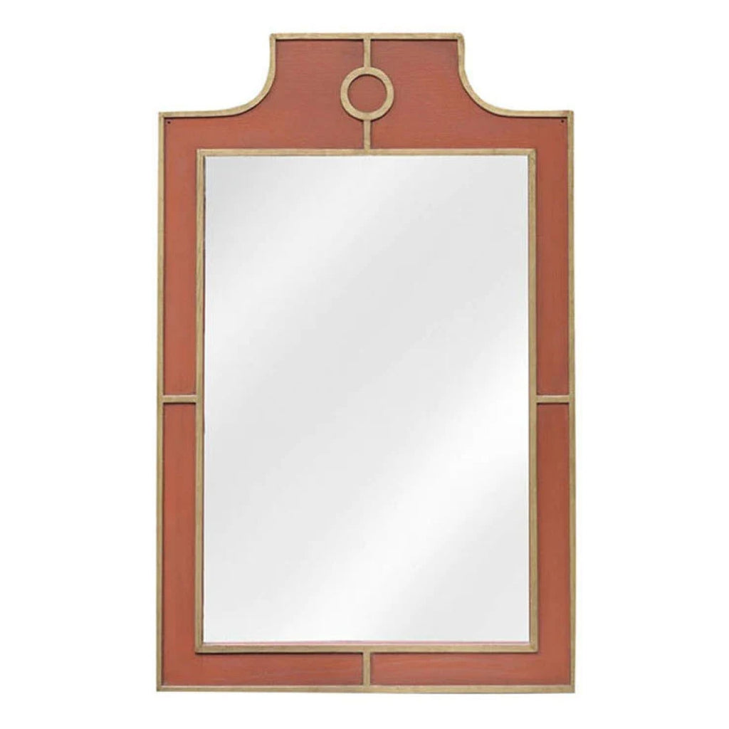 Unique orange and gold wall mirror