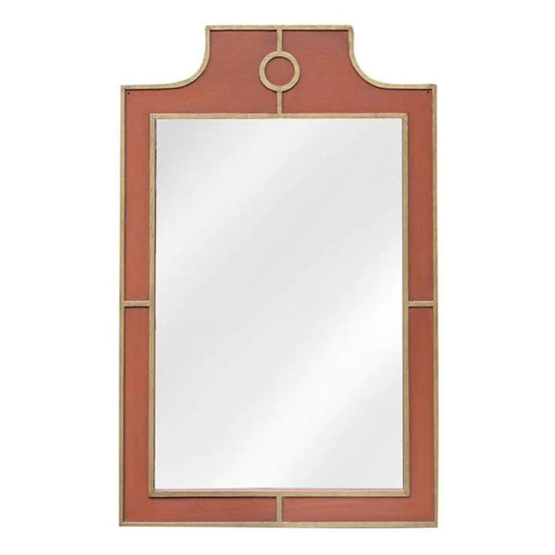 Unique orange and gold wall mirror
