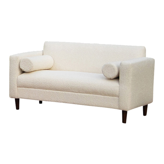 off-white boucle loveseat