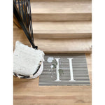 Striped home decor with the letter H