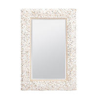 mirror rectangle pearl white coco bead made goods
