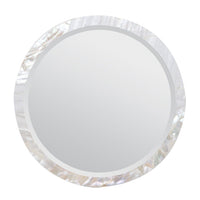 Designer Luxury Wall Hung Albert Mirror Kabibe Shell White