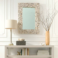 mirror rectangle natural oyster shell made goods