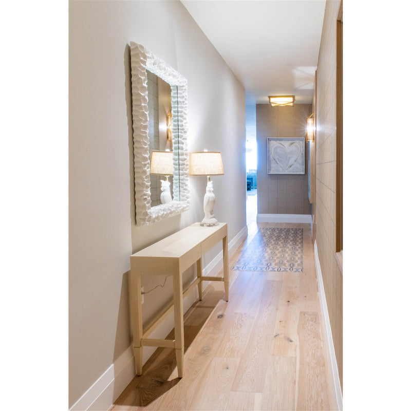 geometric mirror coral modern beachy square