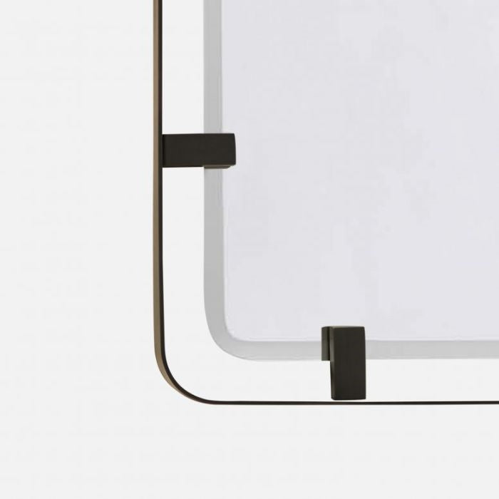 bronze steel modern wall mirror