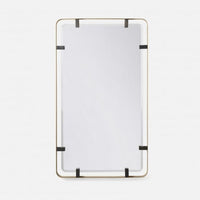 matte brass modern wall mirror