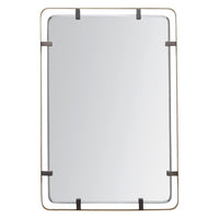 matte brass modern wall mirror