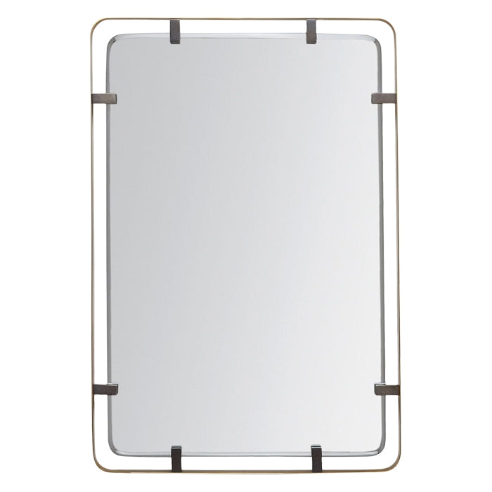 matte brass modern wall mirror