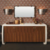 matte brass modern wall mirror