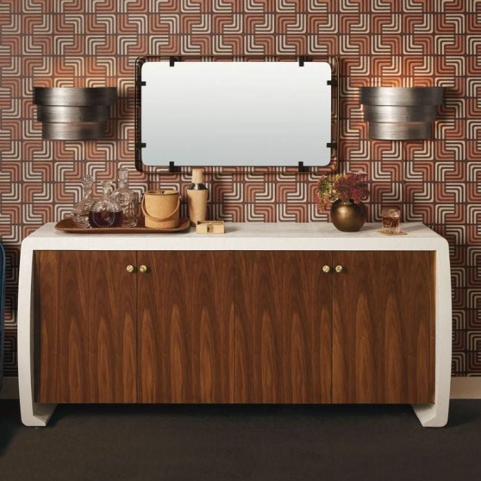 matte brass modern wall mirror