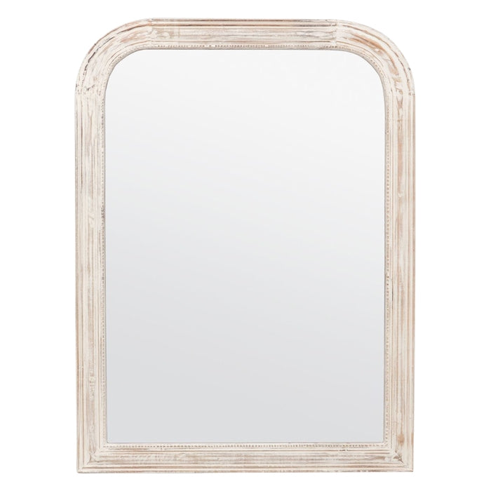 Natural Whitewashed Framed Wall Mirror