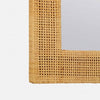 natural rattan frame beveled wall mirror