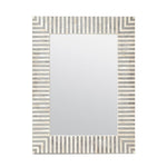 mirror rectangle bone gray resin made goods