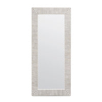 mirror rectangle bone gray resin made goods