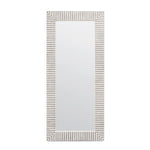 mirror rectangle bone gray resin made goods