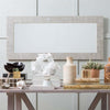 mirror rectangle bone gray resin made goods