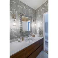 mirror rectangle bone gray resin made goods