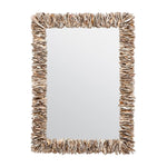 natural oyster shell wall mirror organic rectangle round