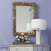 natural oyster shell wall mirror organic rectangle round
