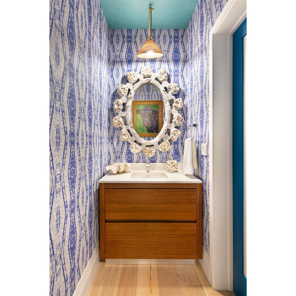 cream oyster shell natural white wash wood mirror