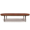 dining table tapered legs distressed black gold mahogany