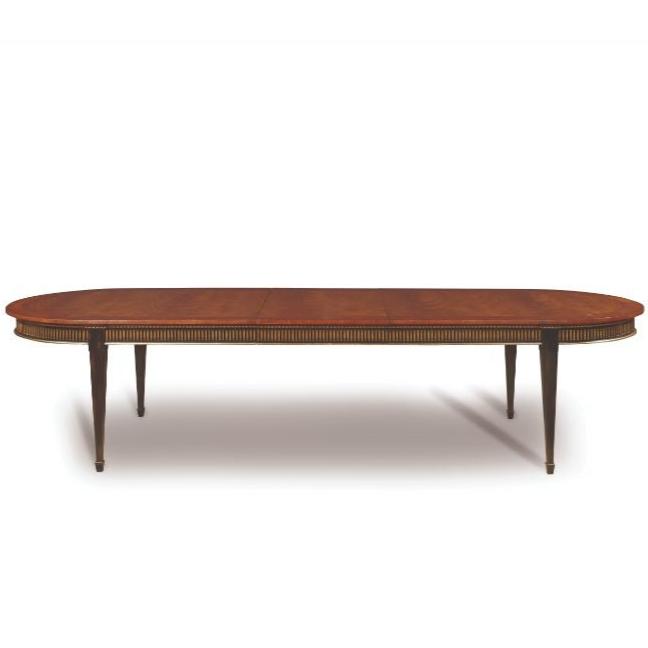 dining table tapered legs distressed black gold mahogany