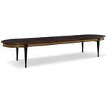 dining table tapered legs distressed black gold mahogany