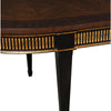 dining table tapered legs distressed black gold mahogany