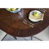 dining table tapered legs distressed black gold mahogany