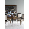 dining table tapered legs distressed black gold mahogany