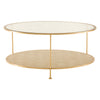 gold shagreen cocktail table round