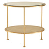 gold beveled glass end table shagreen contemporary