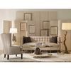 gold beveled glass end table shagreen contemporary