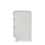 chest ivory faux shagreen leather three drawer brass