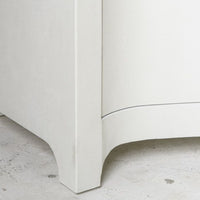 chest ivory faux shagreen leather three drawer brass