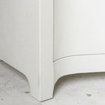 chest ivory faux shagreen leather three drawer brass