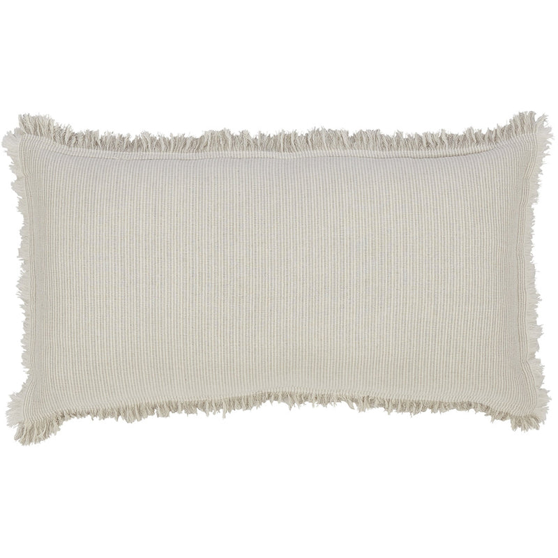 beige coverlet throw stripe fringe Euro sham pillow