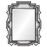 gold leaf brown beveled wall mirror