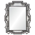 gold leaf brown beveled wall mirror