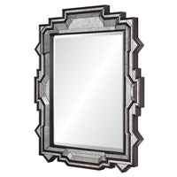 gold leaf brown beveled wall mirror