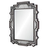 gold leaf brown beveled wall mirror